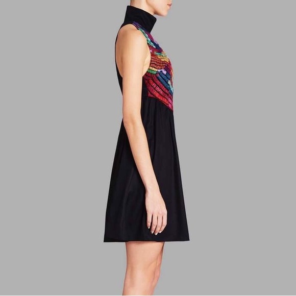 mara embroidered mini dress Garden Bloom 3d Embroidered Mini Dress – Mara Blak main image 0